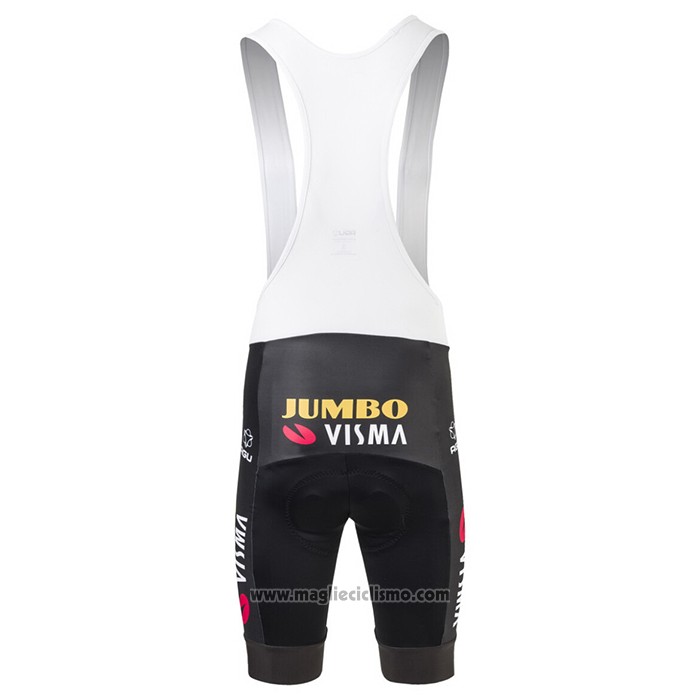 2021 Abbigliamento Ciclismo Jumbo Visma Giallo Manica Corta e Salopette